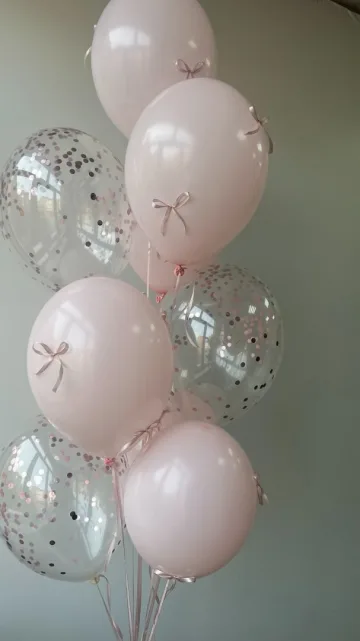 Нежно-розовые бантики
